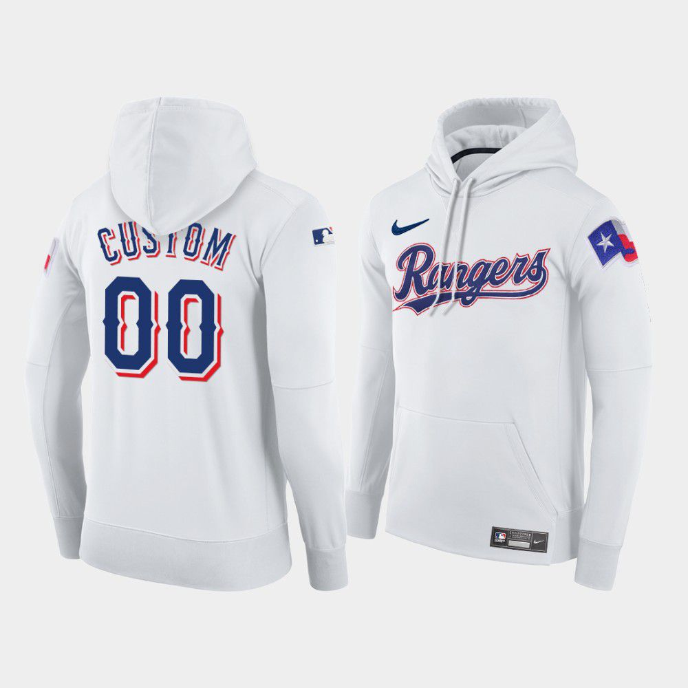 Men Texas Rangers #00 Custom white home hoodie 2021 MLB Nike Jerseys->texas rangers->MLB Jersey